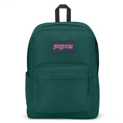 Deep Green JanSport SuperBreak® Plus School Backpacks | IL_JS340