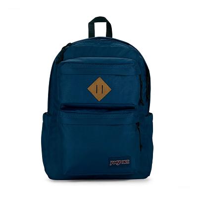 Navy JanSport Double Break Laptop Backpacks | IL_JS501