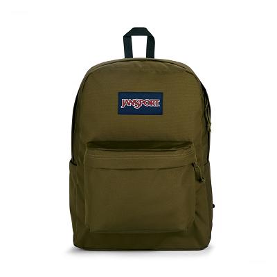 Olive JanSport SuperBreak® Plus Laptop Backpacks | IL_JS462