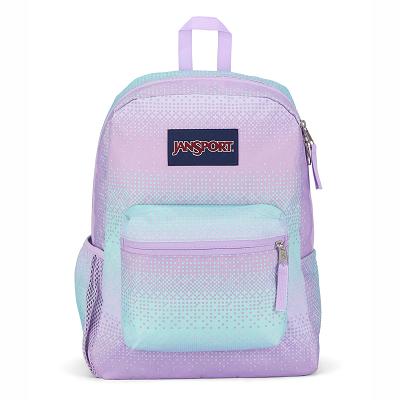 Purple / Green JanSport CROSS TOWN School Backpacks | IL_JS298