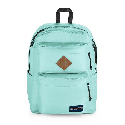 Turquoise JanSport Double Break Laptop Backpacks | IL_JS100