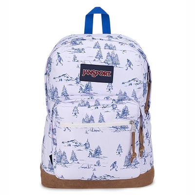 White / Blue JanSport Right Pack Laptop Backpacks | IL_JS065