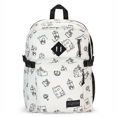 White JanSport Main Campus Laptop Backpacks | IL_JS176