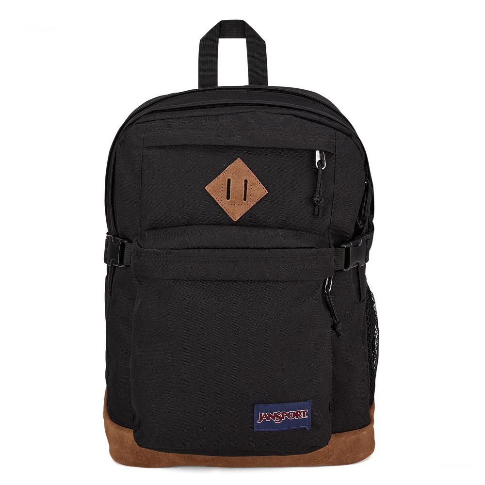 Black JanSport SUEDE CAMPUS School Backpacks | IL_JS496