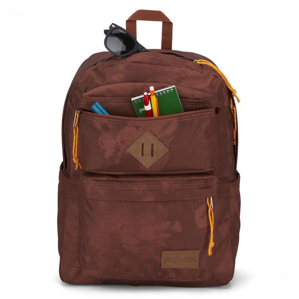 Brown JanSport Double Break Laptop Backpacks | IL_JS312