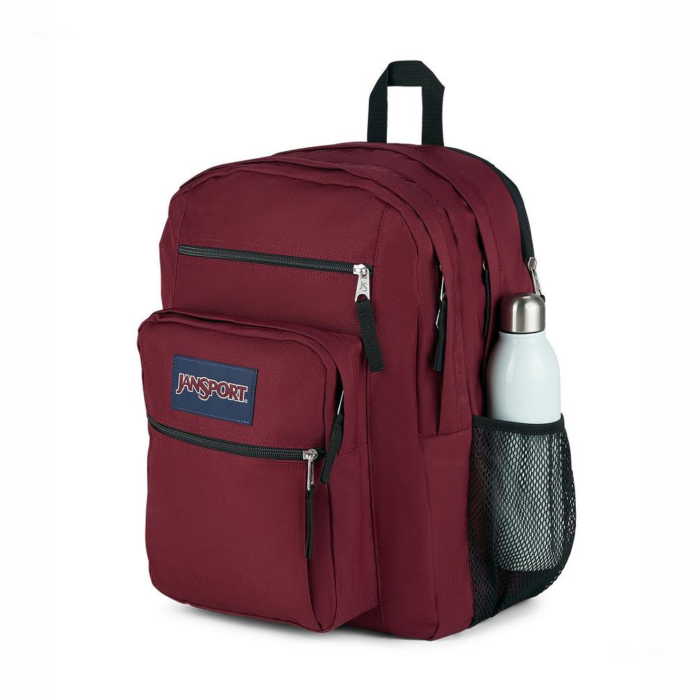 Burgundy JanSport BIG STUDENT Laptop Backpacks | IL_JS369