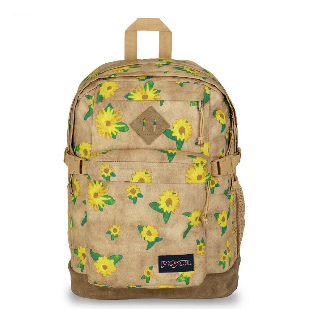 Khaki JanSport SUEDE CAMPUS Laptop Backpacks | IL_JS213