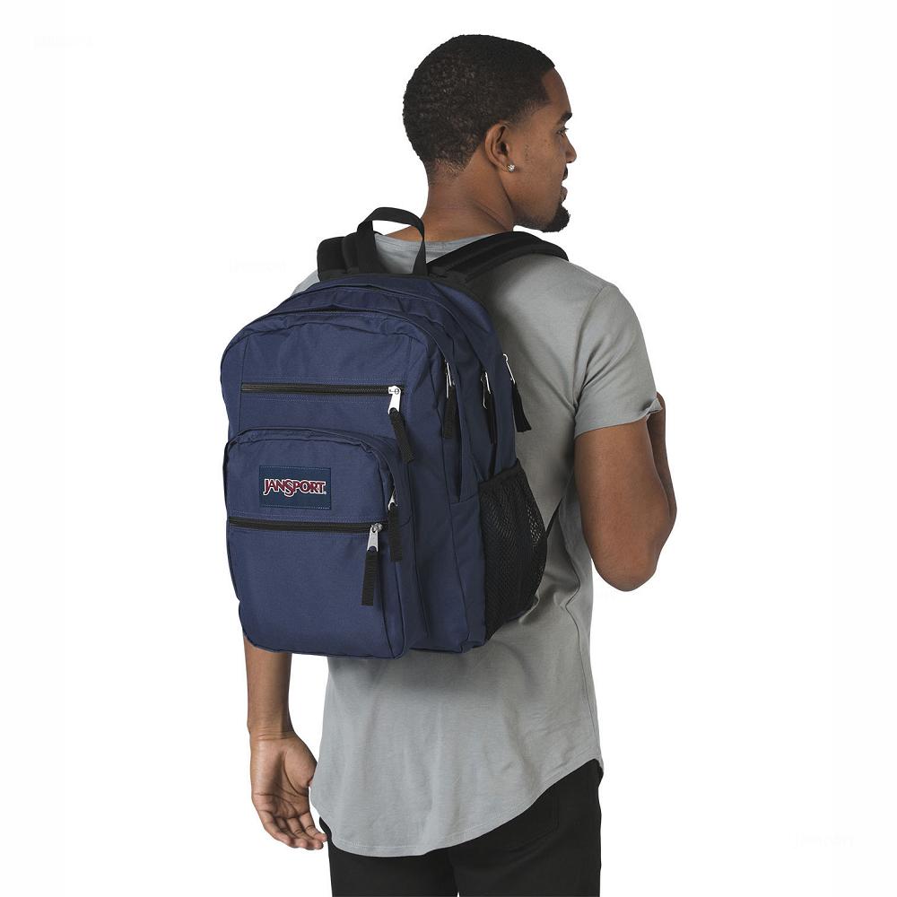 Navy JanSport BIG STUDENT Laptop Backpacks | IL_JS148