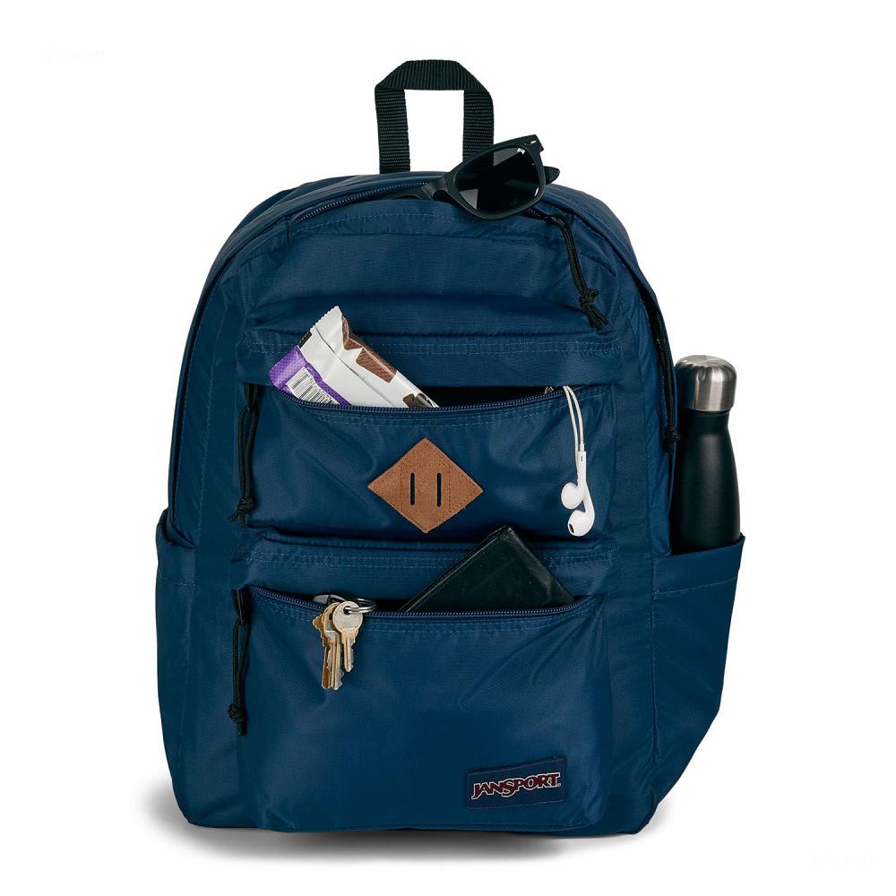 Navy JanSport Double Break School Backpacks | IL_JS274