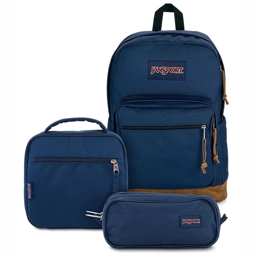 Navy JanSport TIMELESS BLUE NAVY BUNDLE School Backpacks | IL_JS500