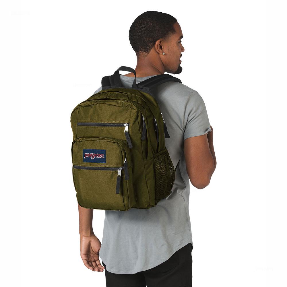 Olive JanSport BIG STUDENT Laptop Backpacks | IL_JS414