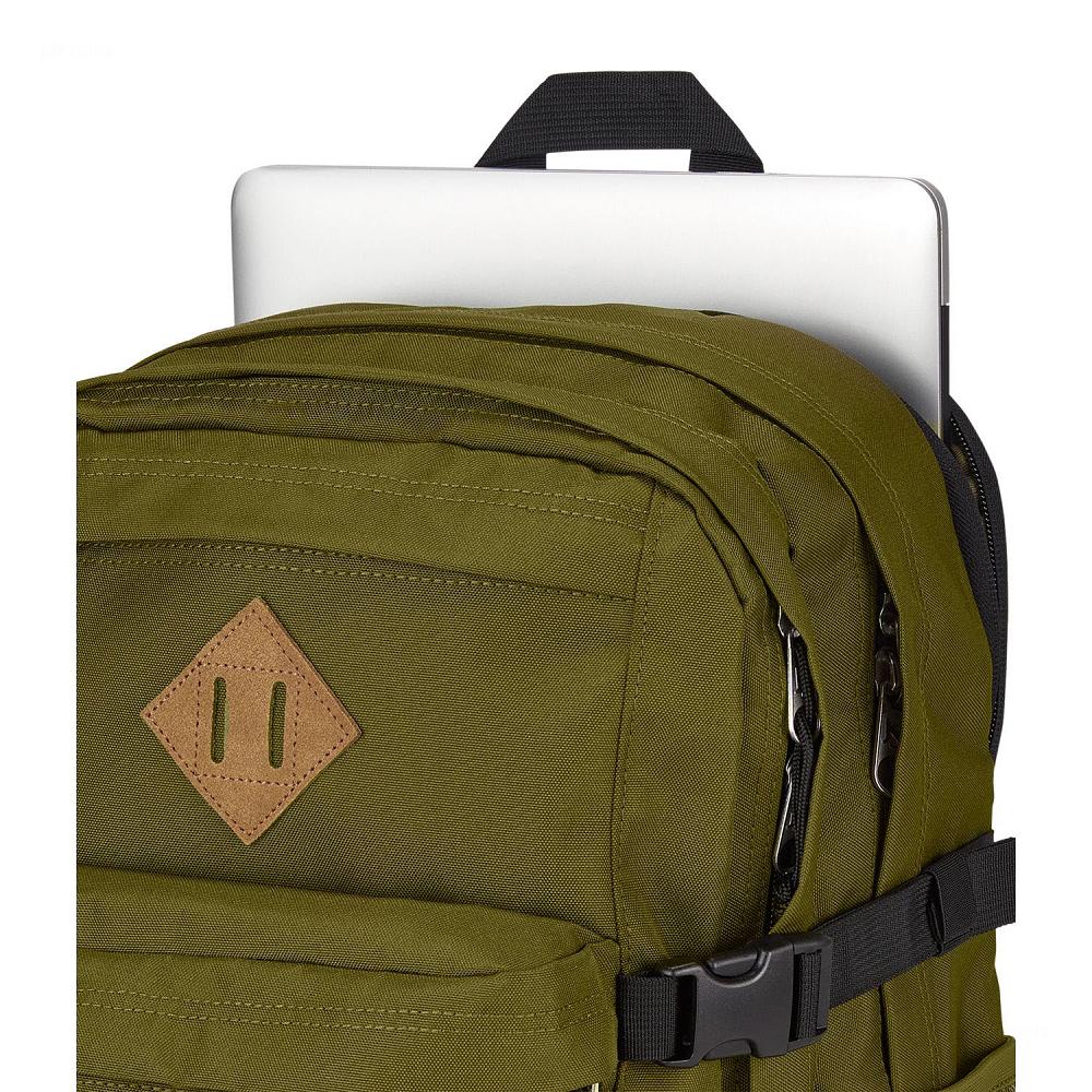 Olive JanSport Main Campus Laptop Backpacks | IL_JS073