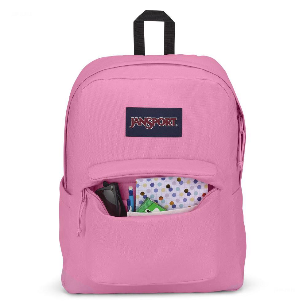 Pink JanSport SuperBreak® Plus Laptop Backpacks | IL_JS196