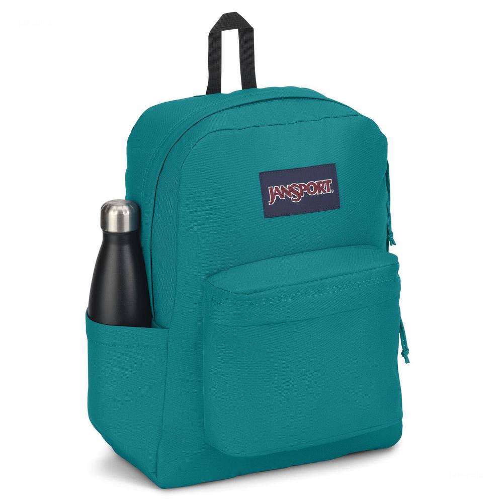 Turquoise JanSport SuperBreak® Plus Laptop Backpacks | IL_JS037