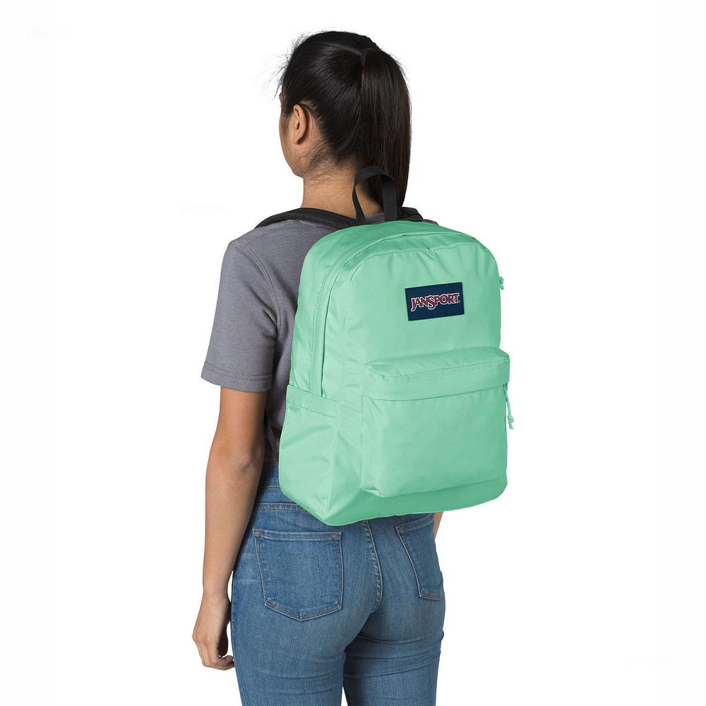 Turquoise JanSport SuperBreak® Plus School Backpacks | IL_JS135