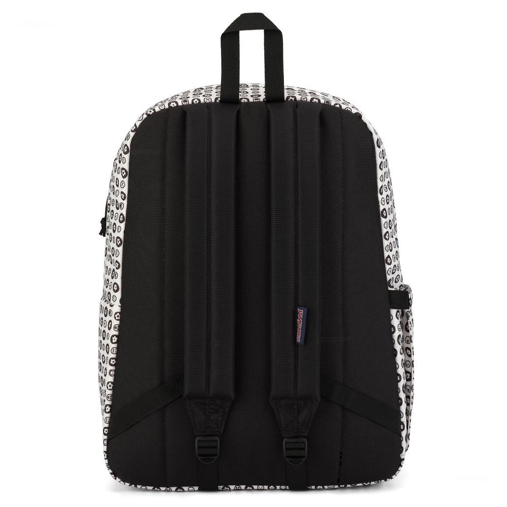 White / Black JanSport SuperBreak® Plus Laptop Backpacks | IL_JS16B