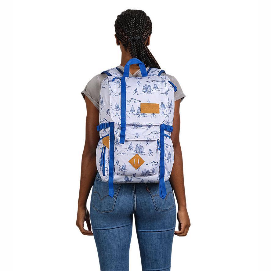 White / Blue JanSport Hatchet Laptop Backpacks | IL_JS456