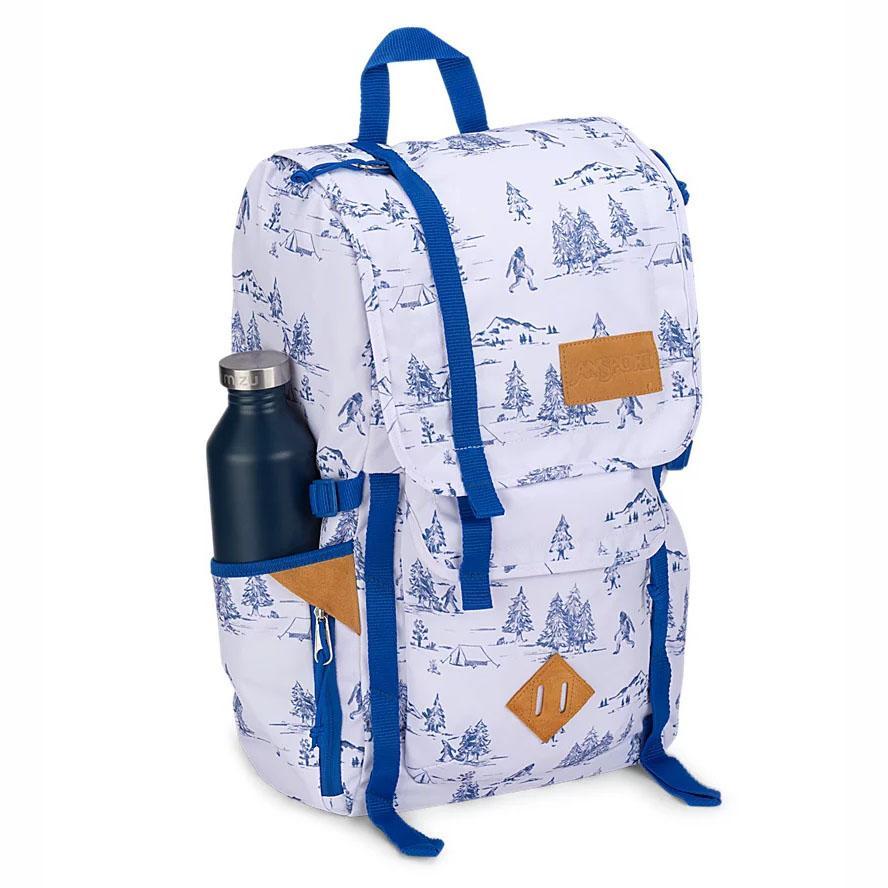 White / Blue JanSport Hatchet School Backpacks | IL_JS242