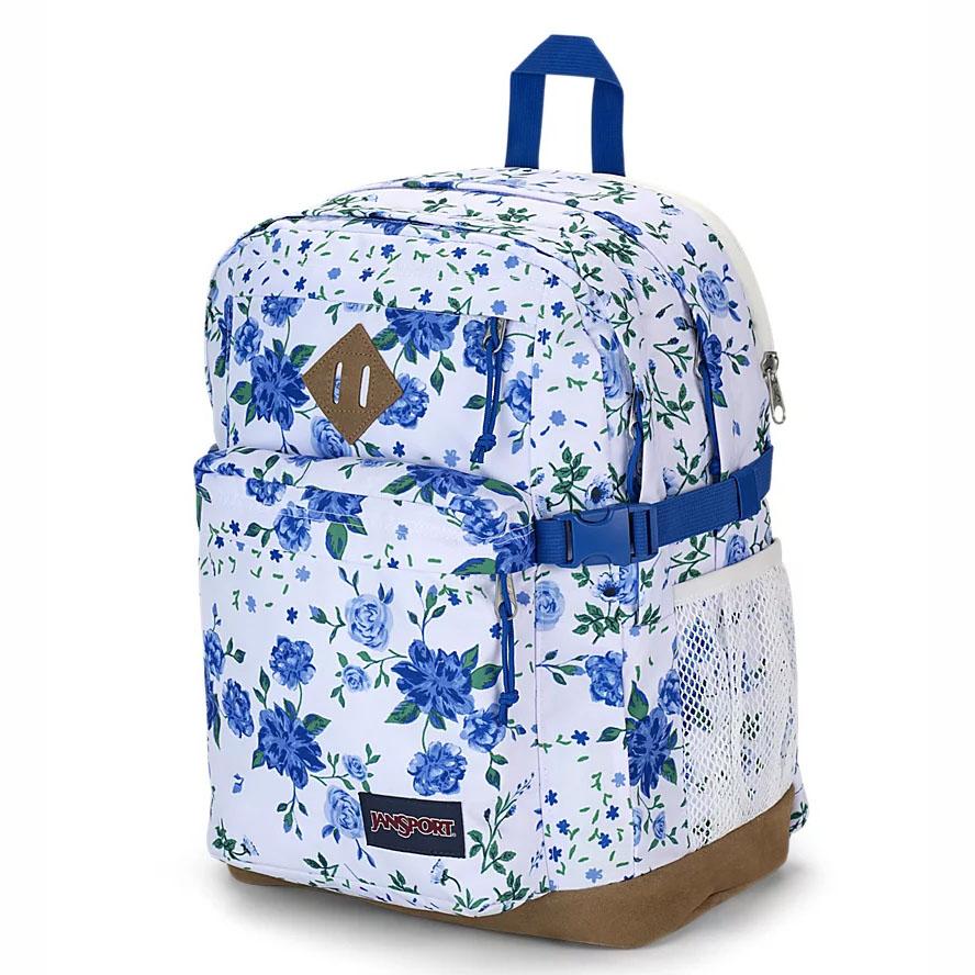 White / Blue JanSport SUEDE CAMPUS School Backpacks | IL_JS311