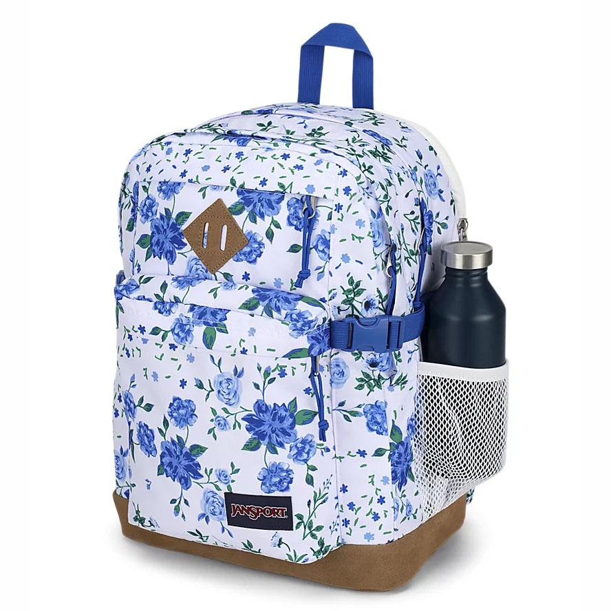 White / Blue JanSport SUEDE CAMPUS School Backpacks | IL_JS311