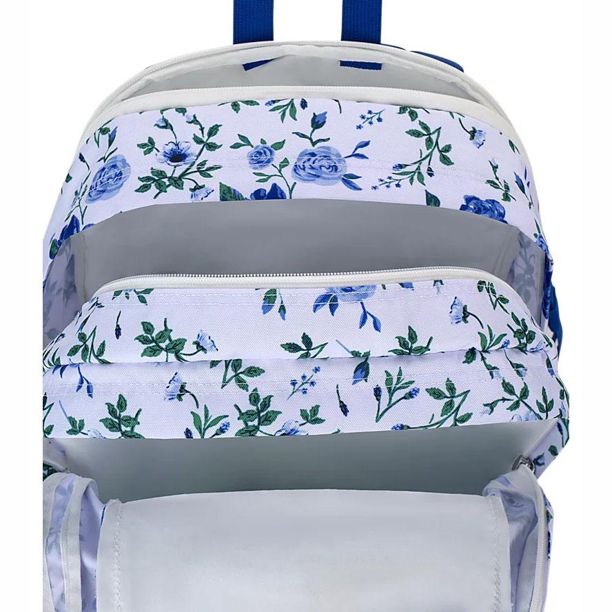 White / Blue JanSport SUEDE CAMPUS School Backpacks | IL_JS311