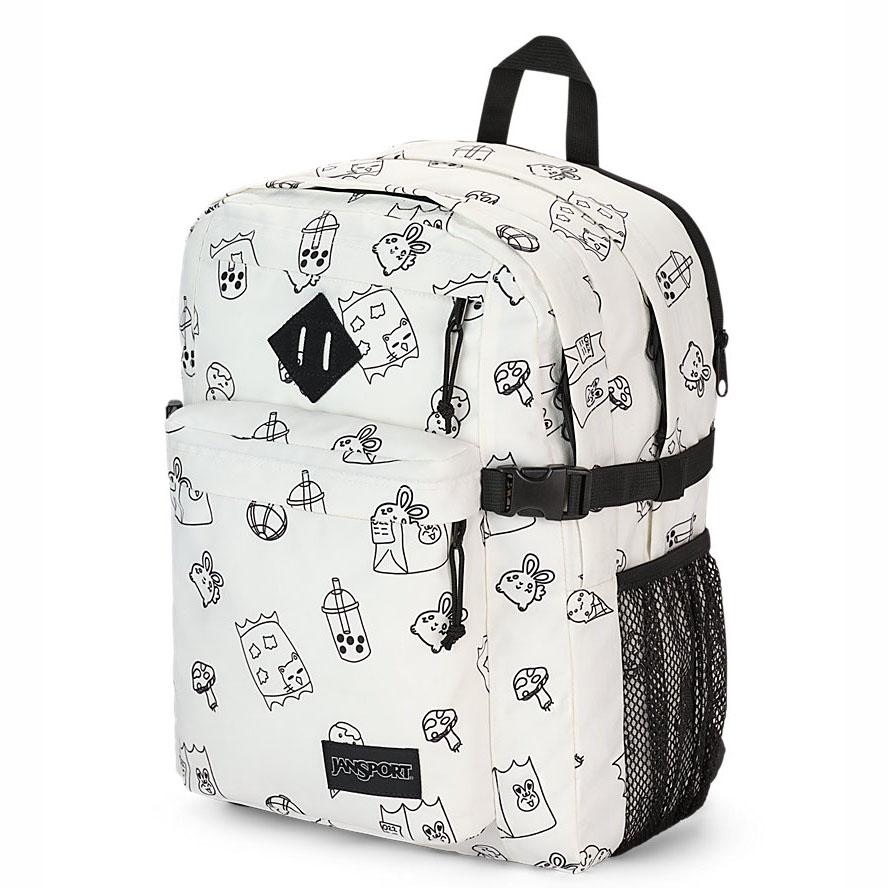 White JanSport Main Campus School Backpacks | IL_JS355