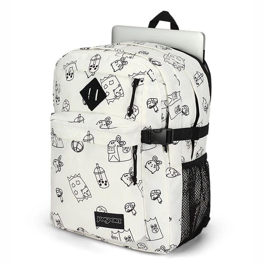 White JanSport Main Campus School Backpacks | IL_JS355