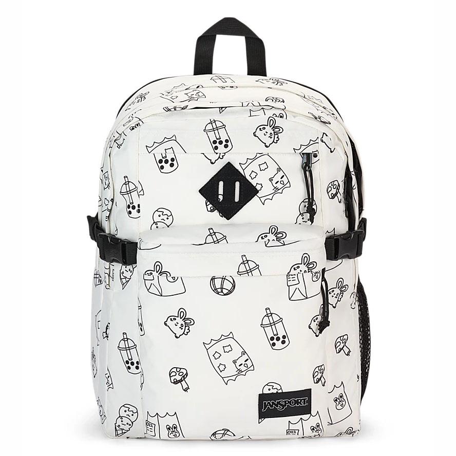 White JanSport Main Campus School Backpacks | IL_JS355