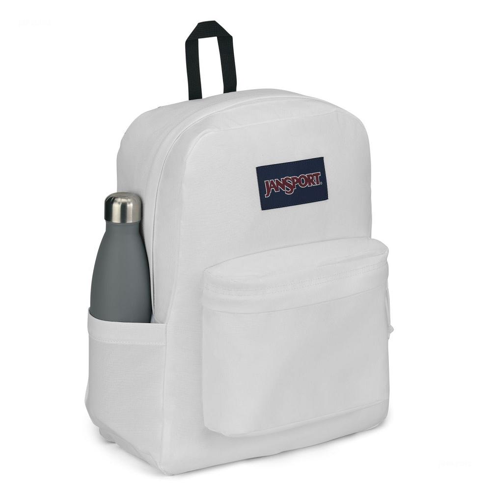 White JanSport SuperBreak® Plus Laptop Backpacks | IL_JS014