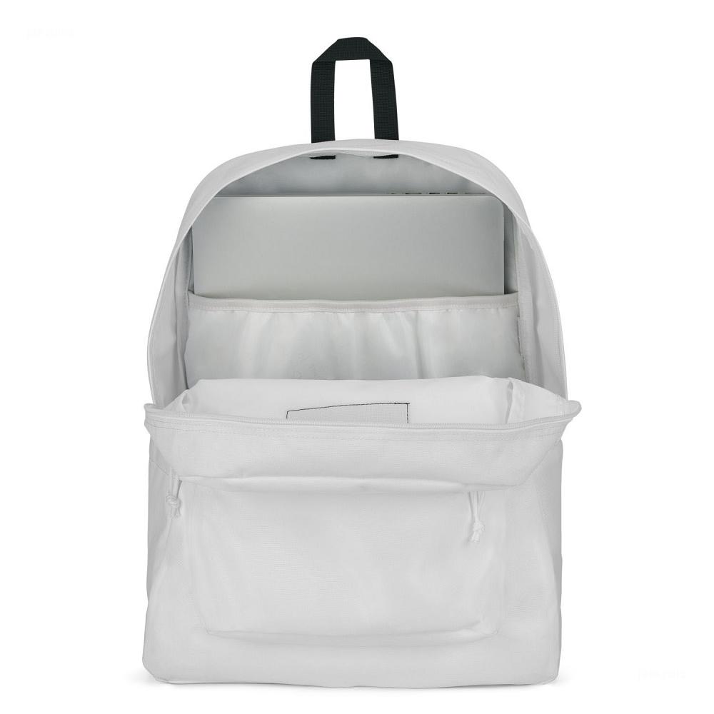 White JanSport SuperBreak® Plus Laptop Backpacks | IL_JS014